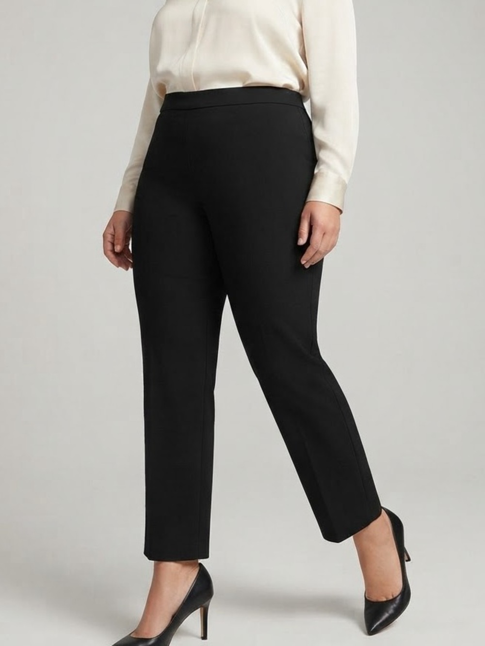 NYGARD SLIMS Black Pull-on Ankle Pants PETITE XL